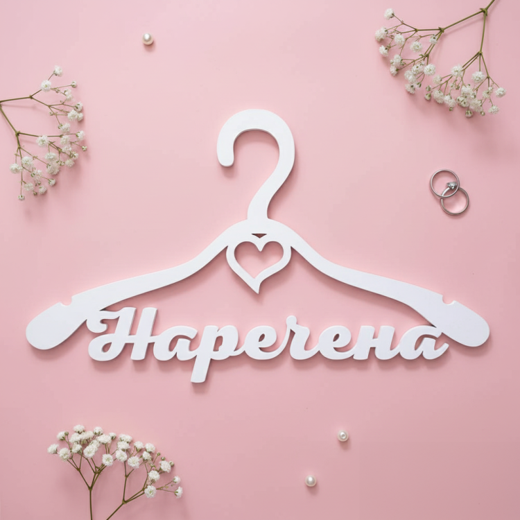 Свадебная вешалка "Невеста" классическая