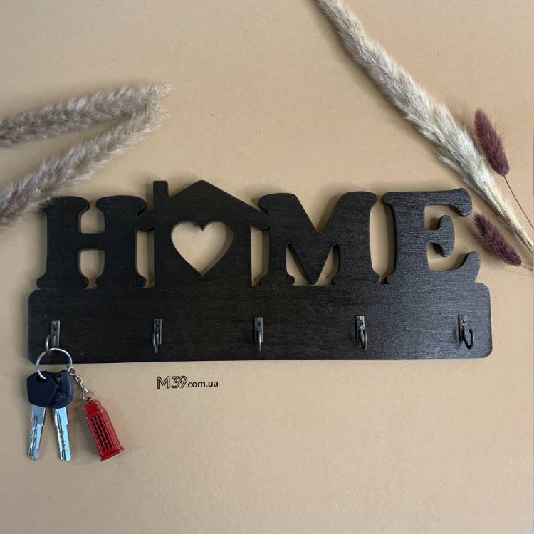 Ключница "Home" из дерева настенная m39.com.ua Ключница "Home" из дерева настенная