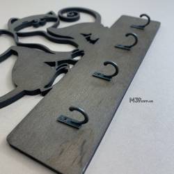 Ключница для Ключей из Дерева — Милый Декор с Котиками