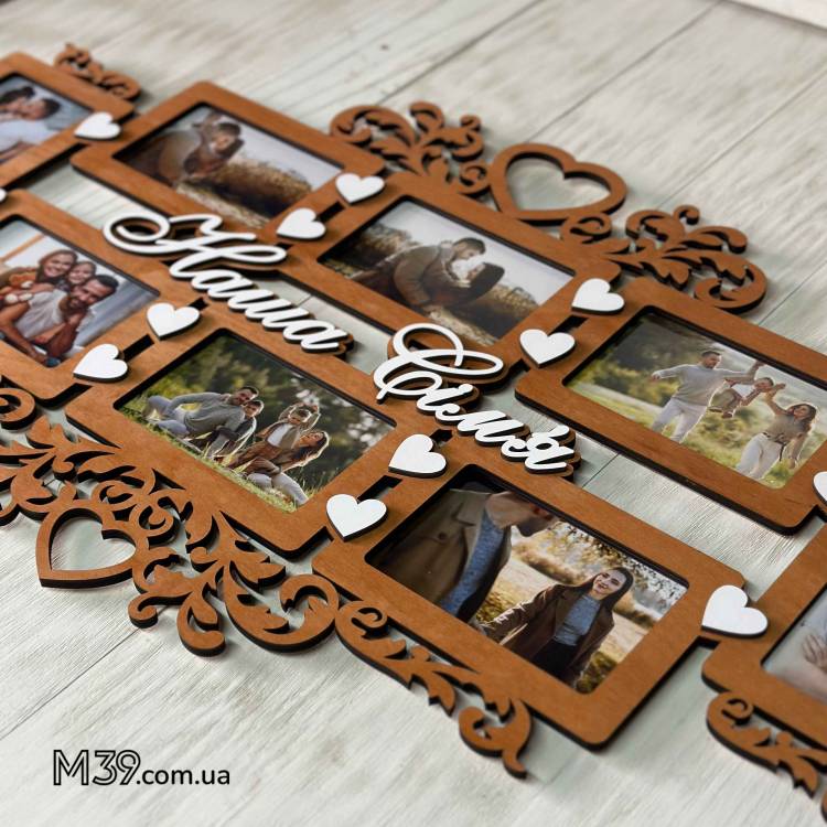 Фоторамка ажурная с сердцами