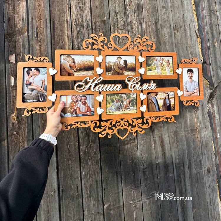 Фоторамка ажурная с сердцами