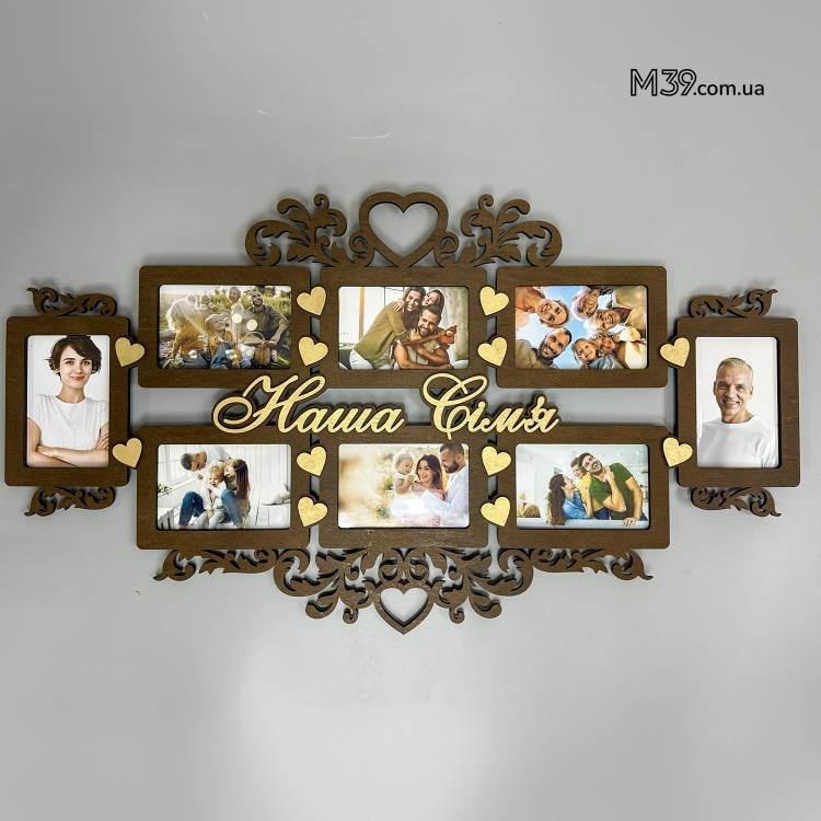 Фоторамка ажурная с сердцами