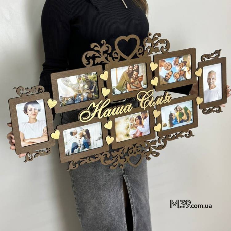 Фоторамка ажурная с сердцами