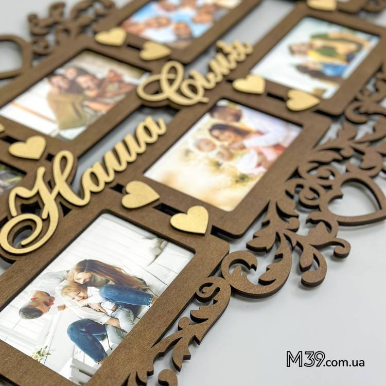 Фоторамка ажурная с сердцами