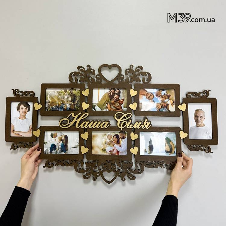 Фоторамка ажурная с сердцами