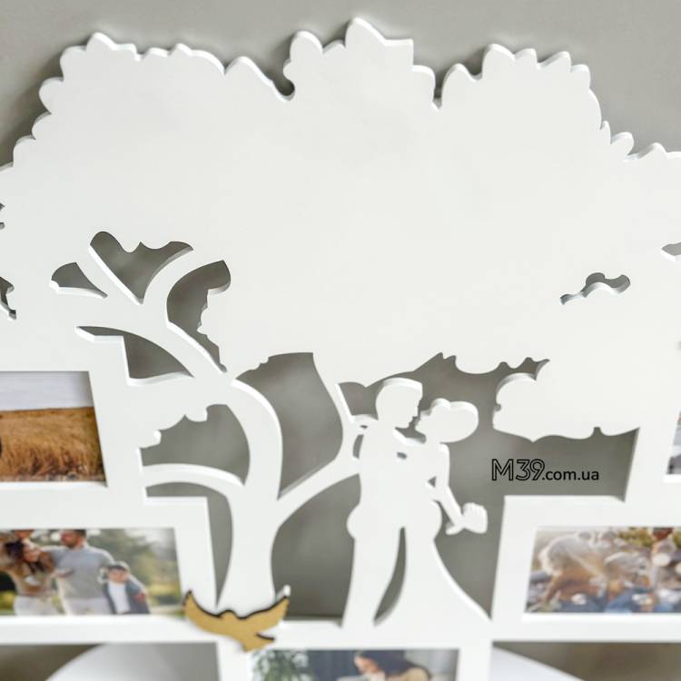 Весільна Фоторамка на 7 фото, Подарунок на Весілля, Подарунок Молодятам 