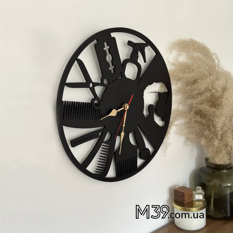 Часы Барбершоп Парикмахер - интерьерные, настенные, декоративные m39.com.ua Часы Барбершоп Парикмахер - интерьерные, настенные, декоративные