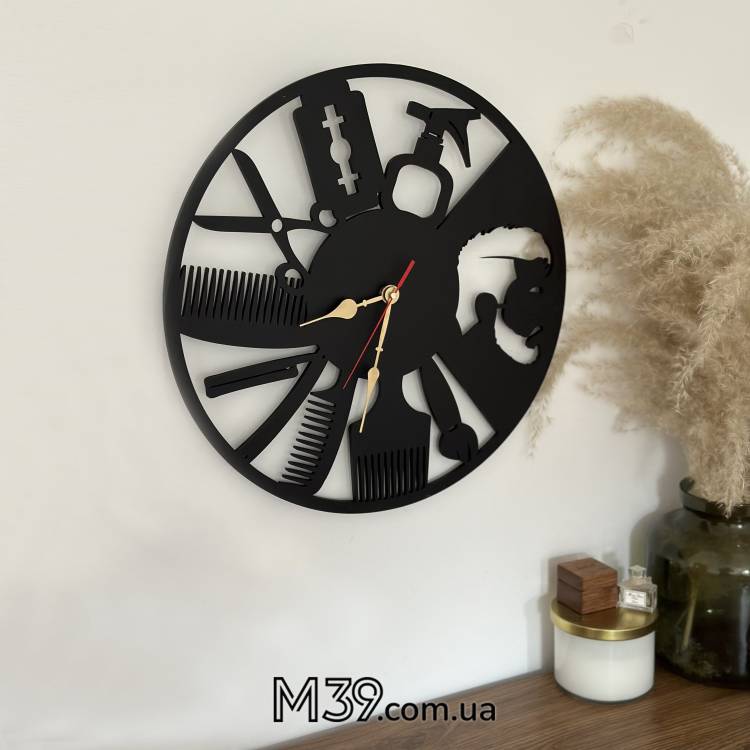 Часы Барбершоп Парикмахер - интерьерные, настенные, декоративные m39.com.ua Часы Барбершоп Парикмахер - интерьерные, настенные, декоративные