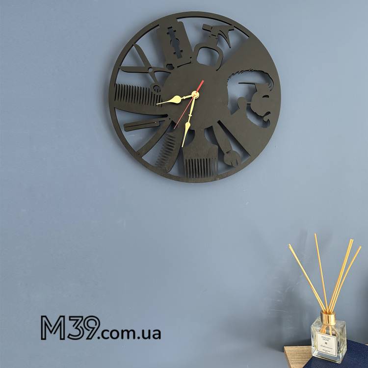 Часы Барбершоп Парикмахер - интерьерные, настенные, декоративные m39.com.ua Часы Барбершоп Парикмахер - интерьерные, настенные, декоративные