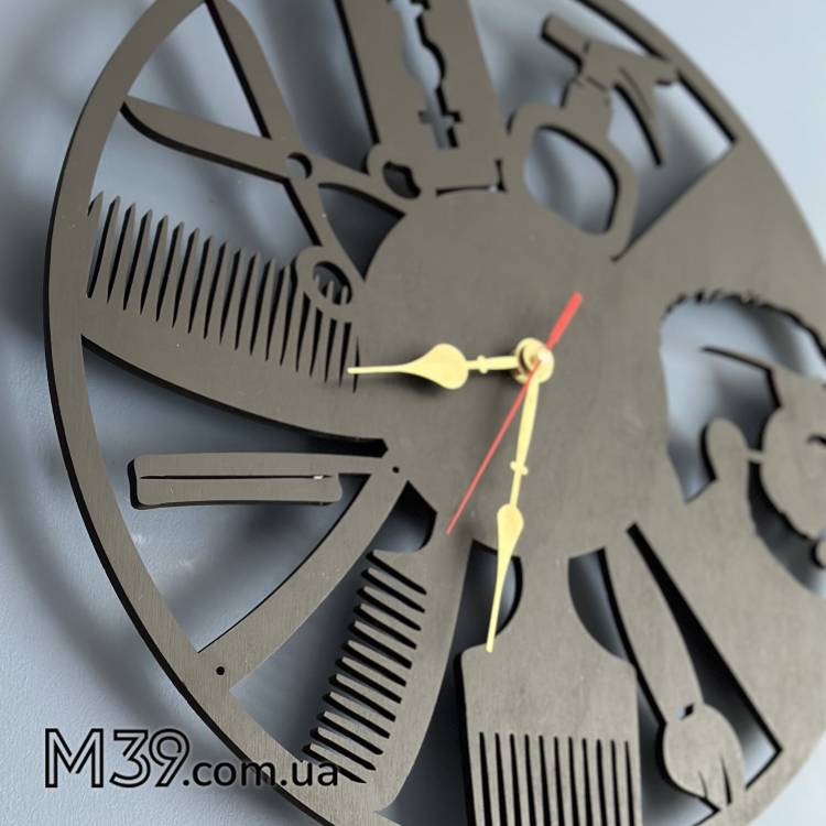 Часы Барбершоп Парикмахер - интерьерные, настенные, декоративные m39.com.ua Часы Барбершоп Парикмахер - интерьерные, настенные, декоративные