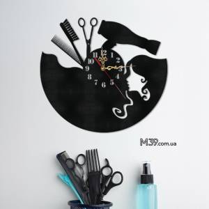 Интерьерные настенные часы парикмакерские с девушкой m39.com.ua Интерьерные настенные часы парикмакерские с девушкой