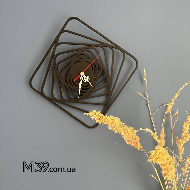 Интерьерные Настенные часы Ромб Симметричные