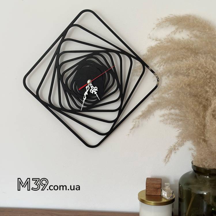 Интерьерные Настенные часы Ромб Симметричные