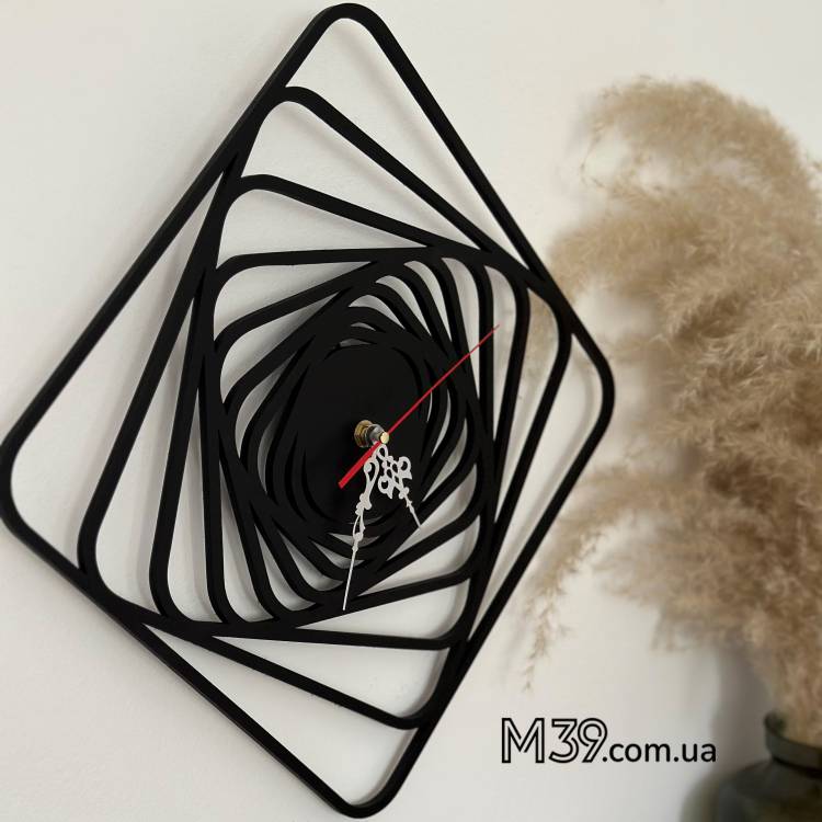 Интерьерные Настенные часы Ромб Симметричные