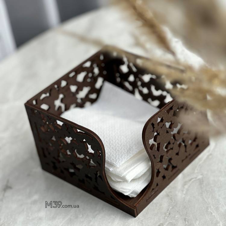 Серветниця з метеликами квадратна m39.com.ua Серветниця з метеликами квадратна