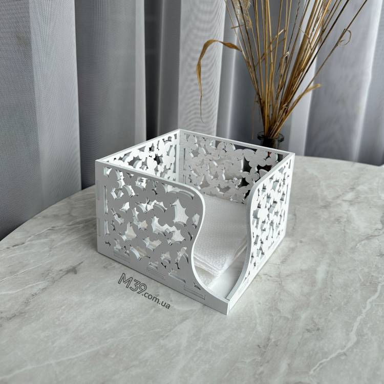 Серветниця з метеликами квадратна m39.com.ua Серветниця з метеликами квадратна