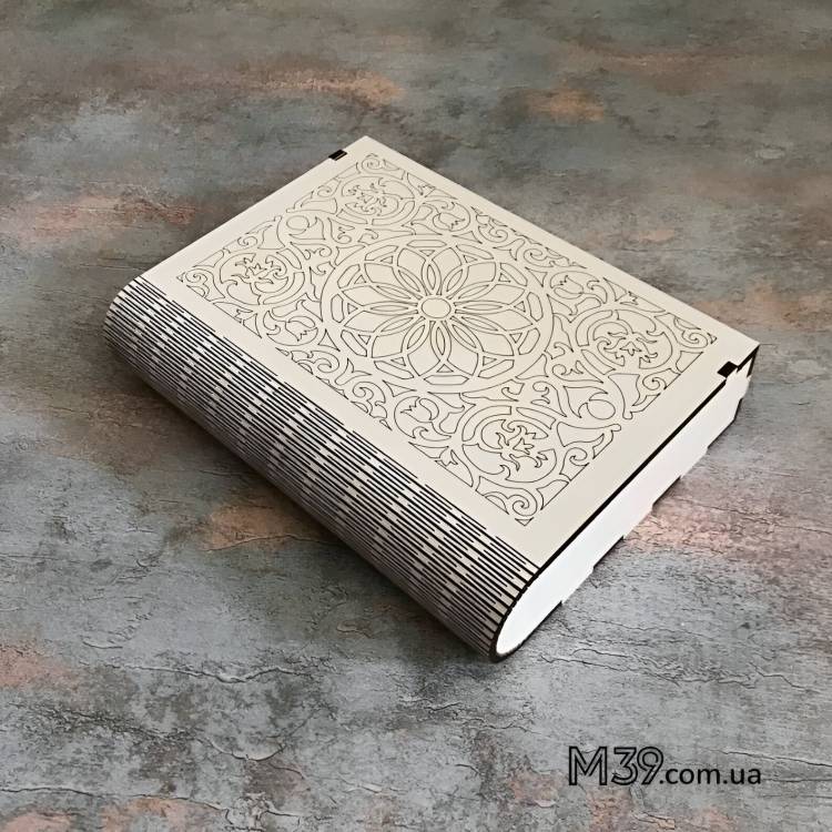 Книга-Шкатулка с Классическим Узором из Дерева m39.com.ua Книга-Шкатулка с Классическим Узором из Дерева