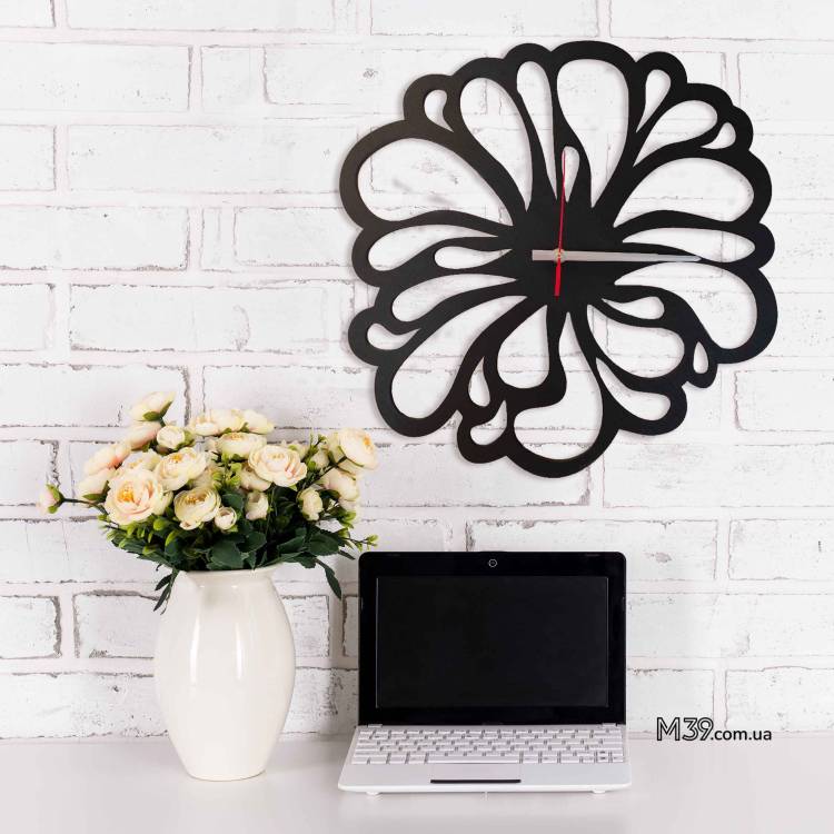 Интерьерные Настенные Часы Декоративные Цветок