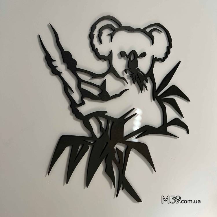 Декоративное панно картина на стену Коала на ветке