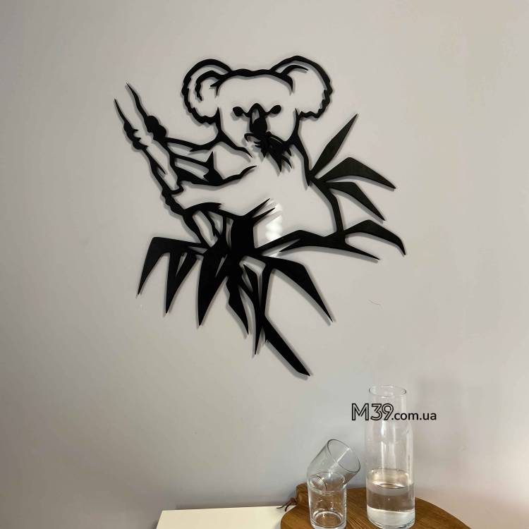 Декоративное панно картина на стену Коала на ветке