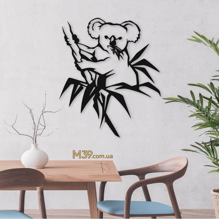 Декоративное панно картина на стену Коала на ветке m39.com.ua Декоративное панно картина на стену Коала на ветке