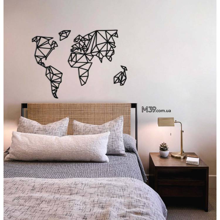 Деревянное настенное панно карта мира Абстрактная m39.com.ua Деревянное настенное панно карта мира Абстрактная