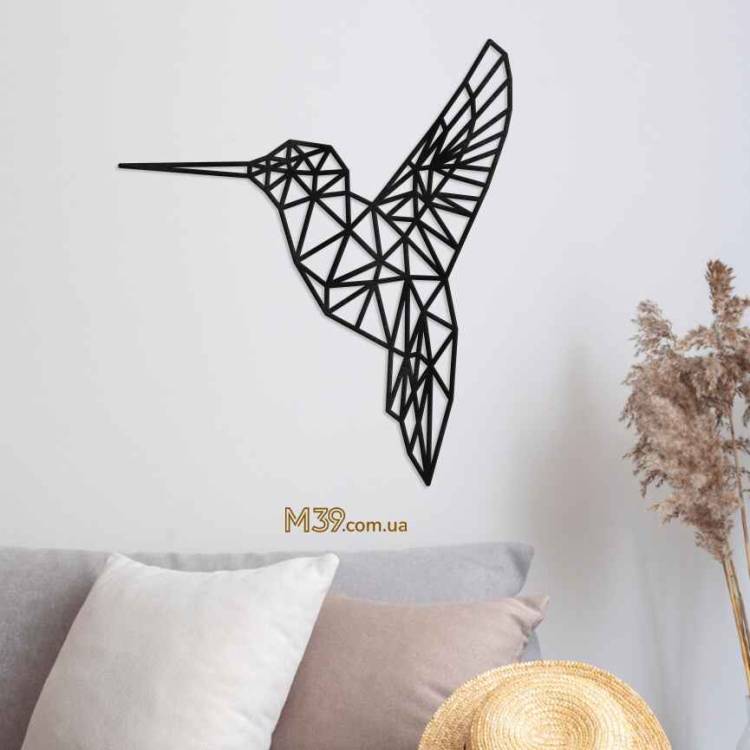 Декор на стену из дерева - Декоративное панно "Колибри", 3д картина из дерева m39.com.ua Декор на стену из дерева - Декоративное панно "Колибри", 3д картина из дерева