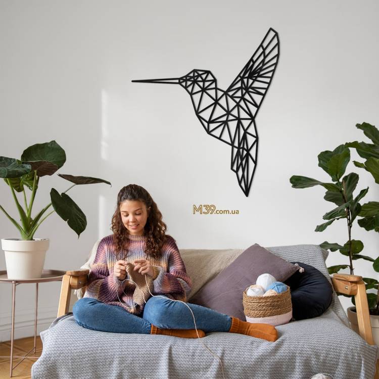 Декор на стену из дерева - Декоративное панно "Колибри", 3д картина из дерева m39.com.ua Декор на стену из дерева - Декоративное панно "Колибри", 3д картина из дерева