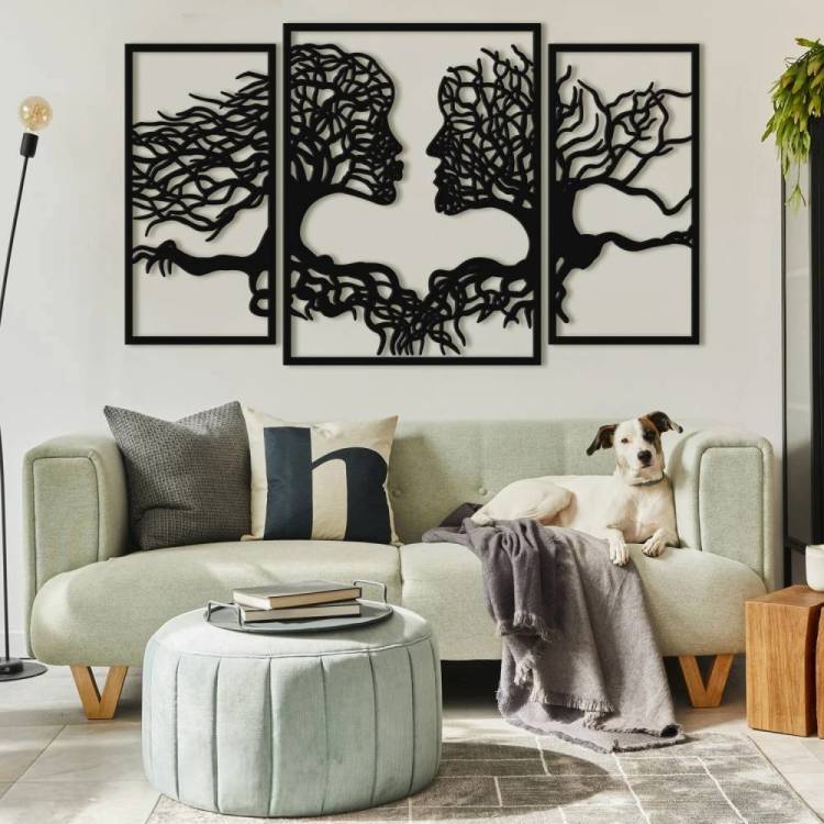 Стилизованное панно из дерева, настенная картина из дерева Парочка-природа m39.com.ua Стилизованное панно из дерева, настенная картина из дерева Парочка-природа