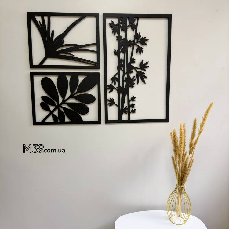Декоративная картина на стену из дерева Веточки