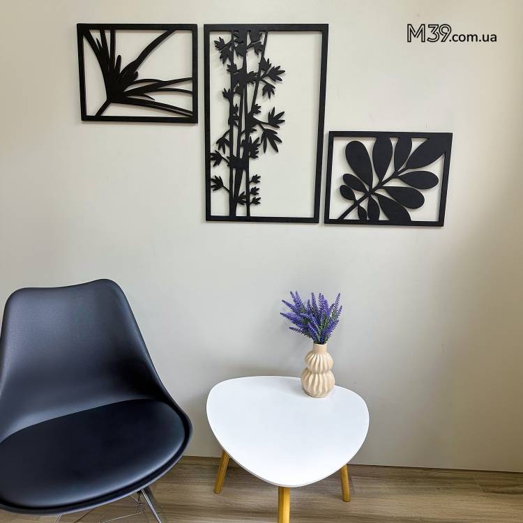 Декоративная картина на стену из дерева Веточки