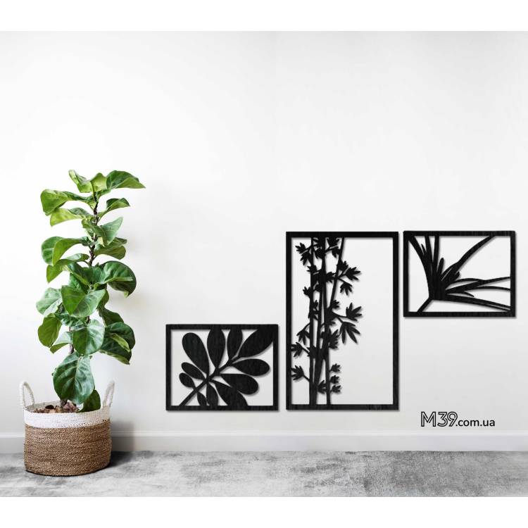 Декоративная картина на стену из дерева Веточки m39.com.ua Декоративная картина на стену из дерева Веточки