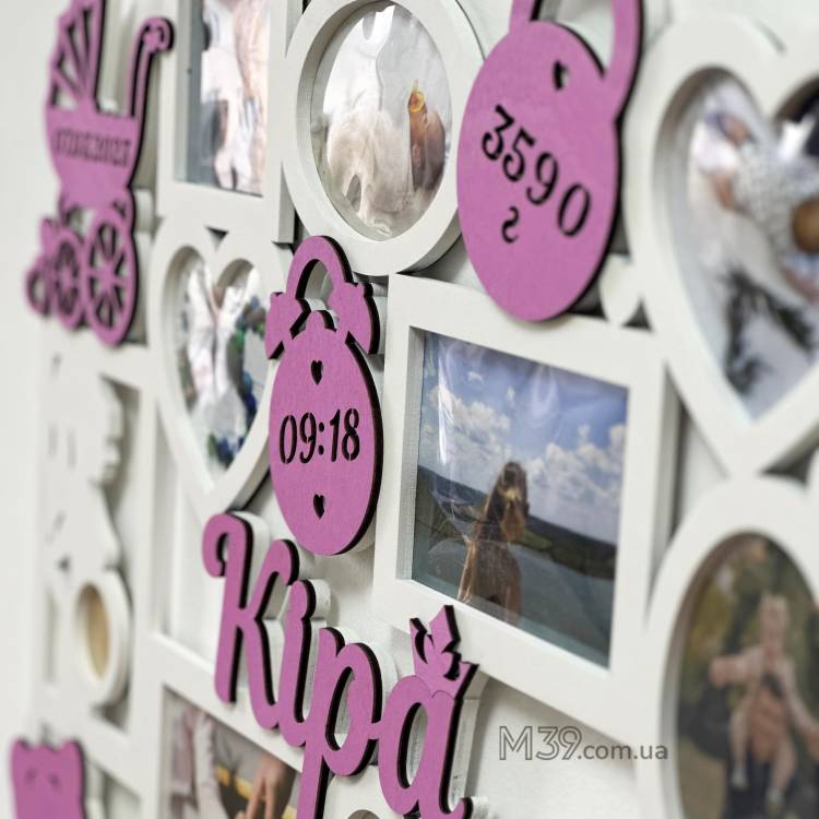 Дитяча метрика велика на 12 фото з рамочкою для узд m39.com.ua Дитяча метрика велика на 12 фото з рамочкою для узд