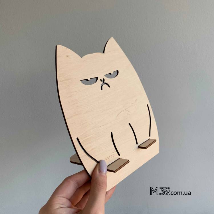 Підставка під телефон “Серйозний кіт” — веселий подарунок на День студента