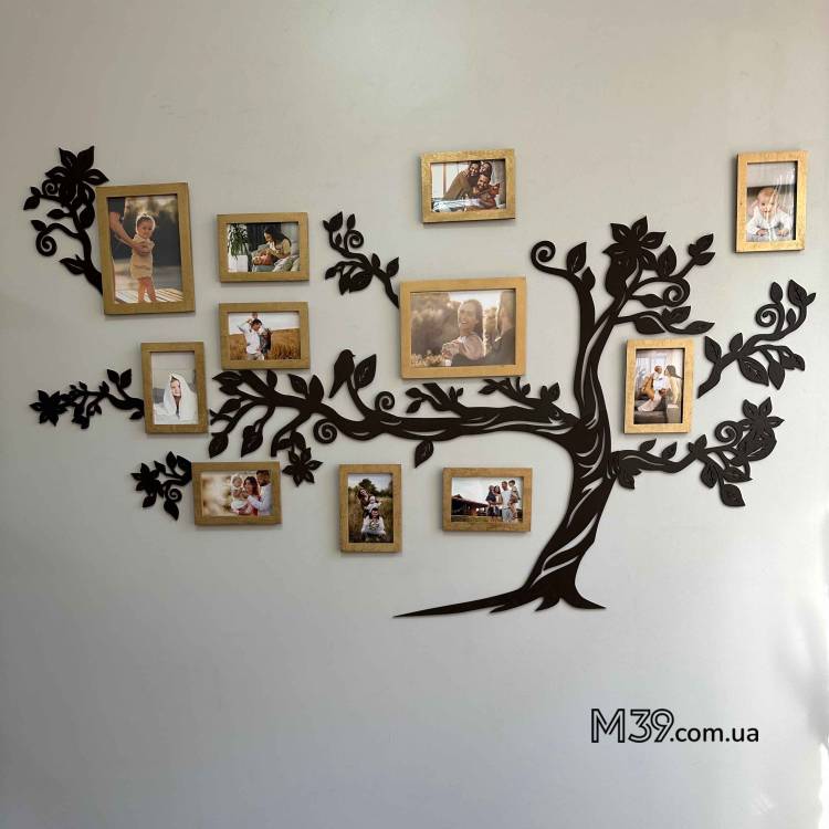 Фоторамка Сімейне Дерево в двох кольорах, композиція, колаж