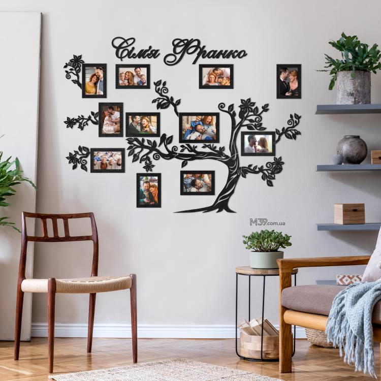 Подарунок батькам - Сімейне дерево Велике, Колаж з фоторамок m39.com.ua Подарунок батькам - Сімейне дерево Велике, Колаж з фоторамок