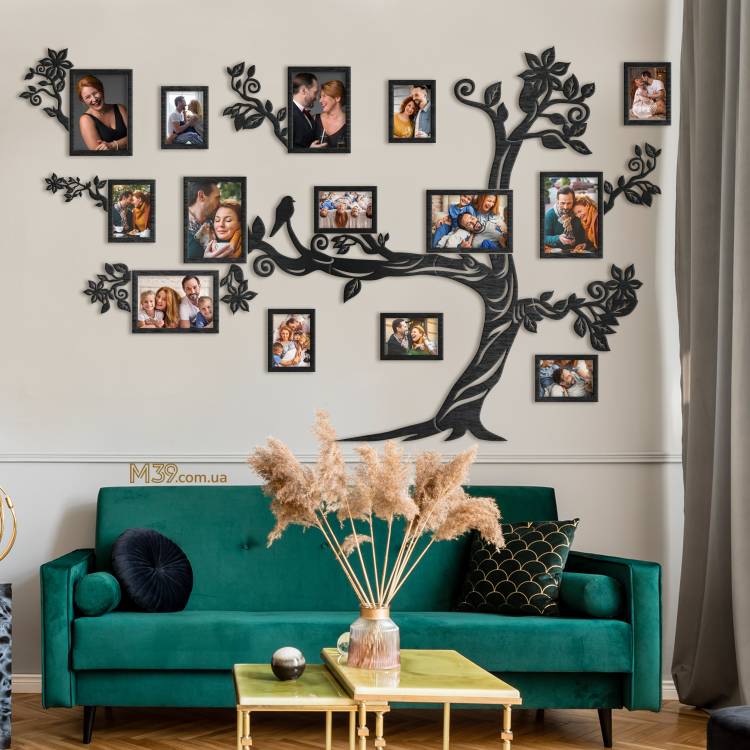 Сімейне Дерево Велике, Фоторамка, Композиція з дерева на стіну