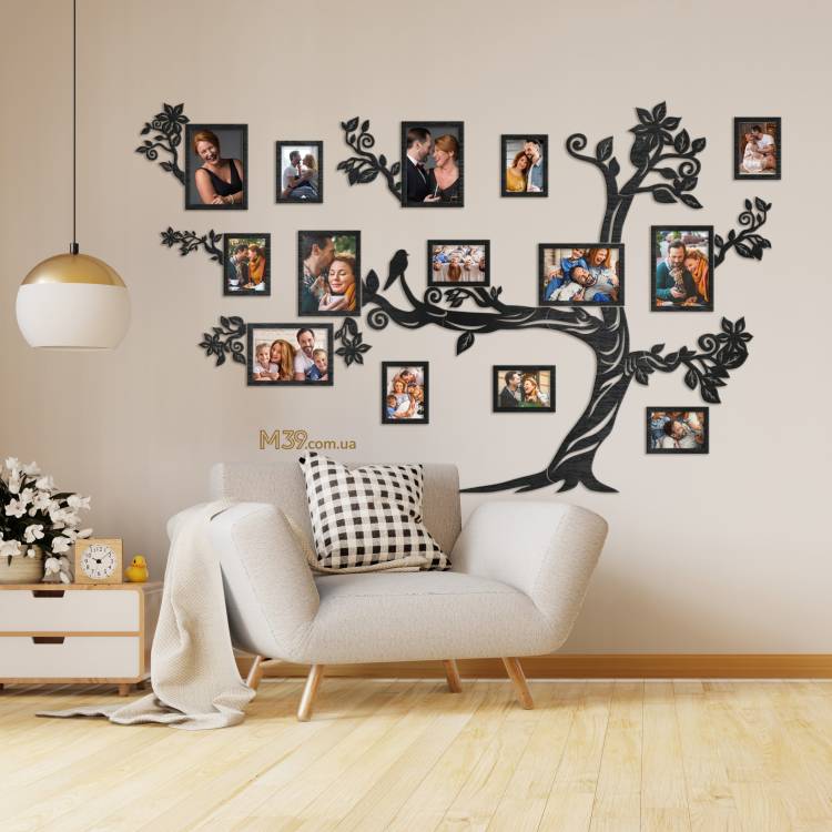 Сімейне Дерево Велике, Фоторамка, Композиція з дерева на стіну