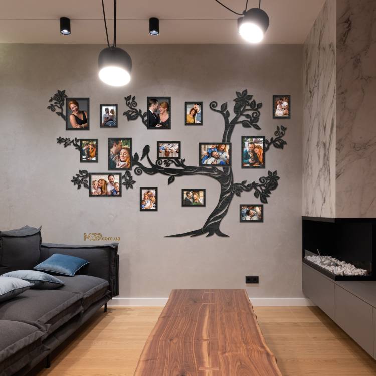 Сімейне Дерево Велике, Фоторамка, Композиція з дерева на стіну