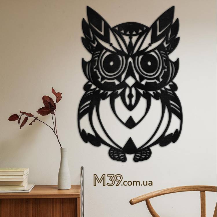 Декоративне панно картина на стіну Мудра сова