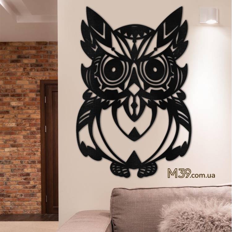 Декоративне панно картина на стіну Мудра сова