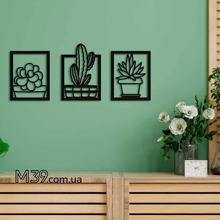 Декоративне панно картина на стіну Декоративні вазони