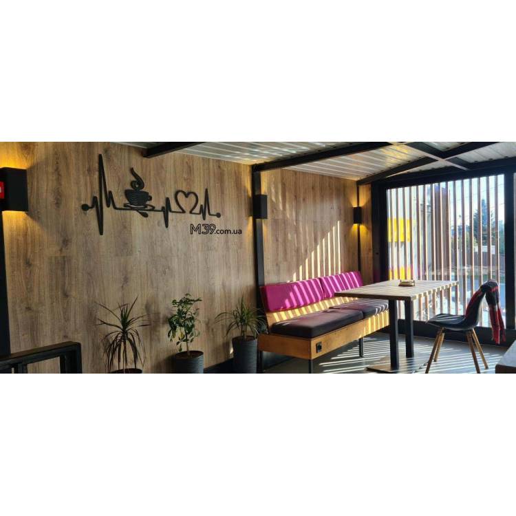 Декоративное панно картина на стену Биение сердца - кофе m39.com.ua Декоративное панно картина на стену Биение сердца - кофе