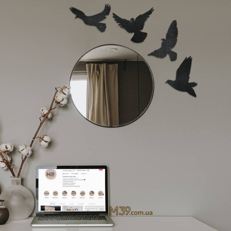 Декоративное панно картина на стену 4 птицы m39.com.ua Декоративное панно картина на стену 4 птицы