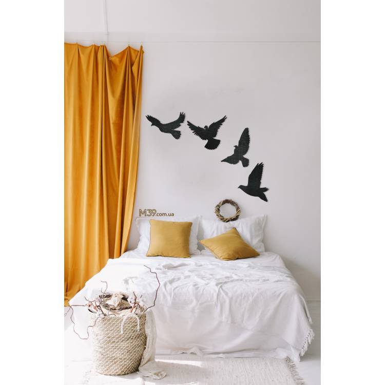 Декоративное панно картина на стену 4 птицы m39.com.ua Декоративное панно картина на стену 4 птицы