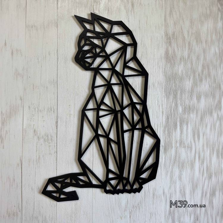 Декоративное панно картина на стену  Кот геометрический