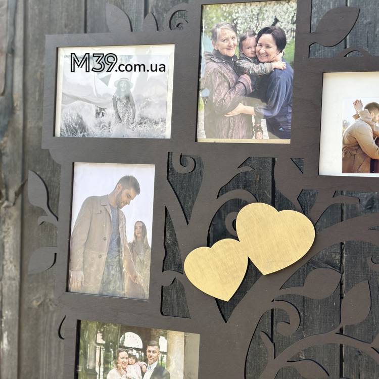 Сімейна фоторамка у формі дерева Наша сім