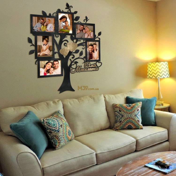 Сімейна фоторамка у формі дерева Наша сім Сімейна фоторамка у формі дерева Наша сім