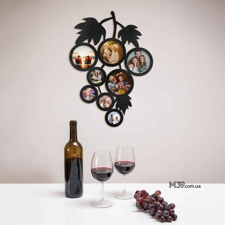 Фоторамка "Гроно винограду", коллаж, мультирамка m39.com.ua Фоторамка "Гроно винограду", коллаж, мультирамка