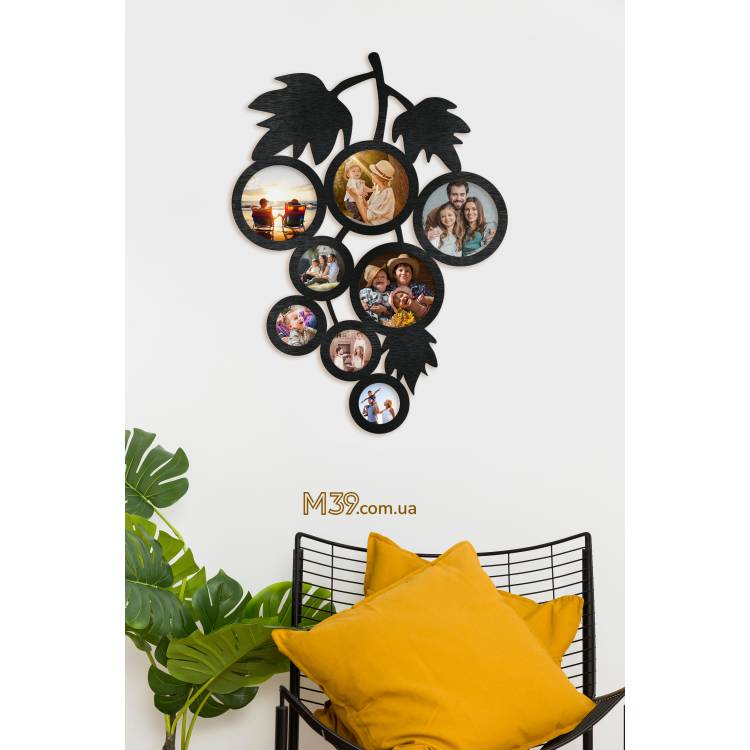 Фоторамка "Гроно винограду", коллаж, мультирамка m39.com.ua Фоторамка "Гроно винограду", коллаж, мультирамка